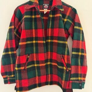 Red and Green Plaid Johnson woolen mill Jacket
